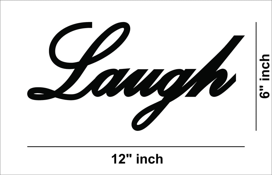 'Laugh' Quote MDF Wall Art