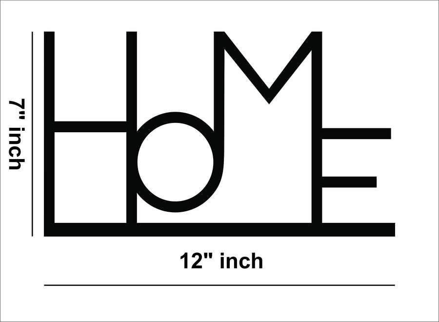 "Home" Quoted Design MDF Wall Art