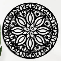 Mandala Floral Wooden Wall Art