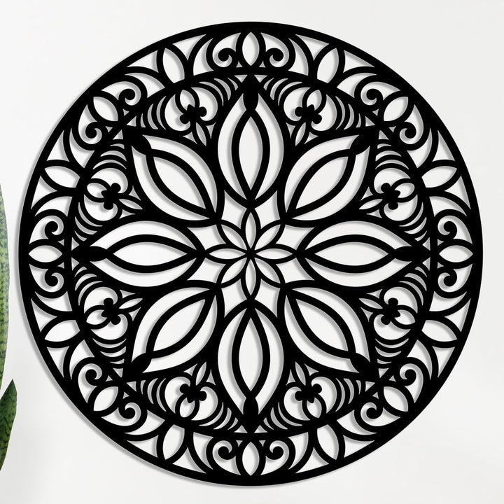 Mandala Floral Wooden Wall Art