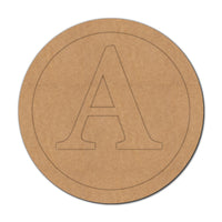Teak Tale Alphabet Monogram Round Base MDF Design 1