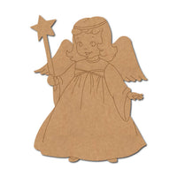 Angel With Star Wand Christmas Pre Marked MDF Design 1