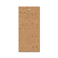 Aniteez Ateez Animal Cartoon Bookmark Pre Marked MDF Design 1