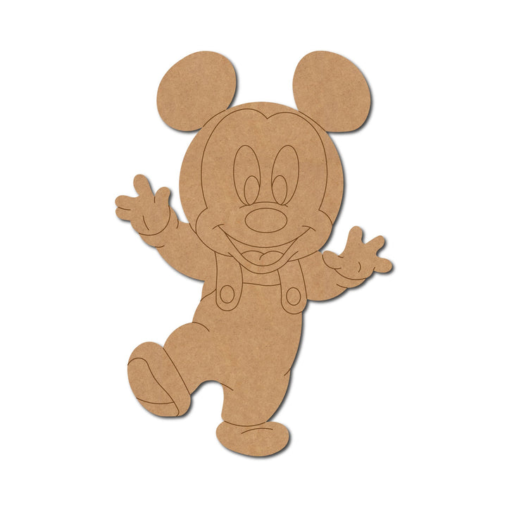 Baby Mickey Mouse Pre-Marked MDF Craft Base