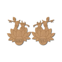 Bansuri Lotus Shubh Labh Set Pre-Marked MDF