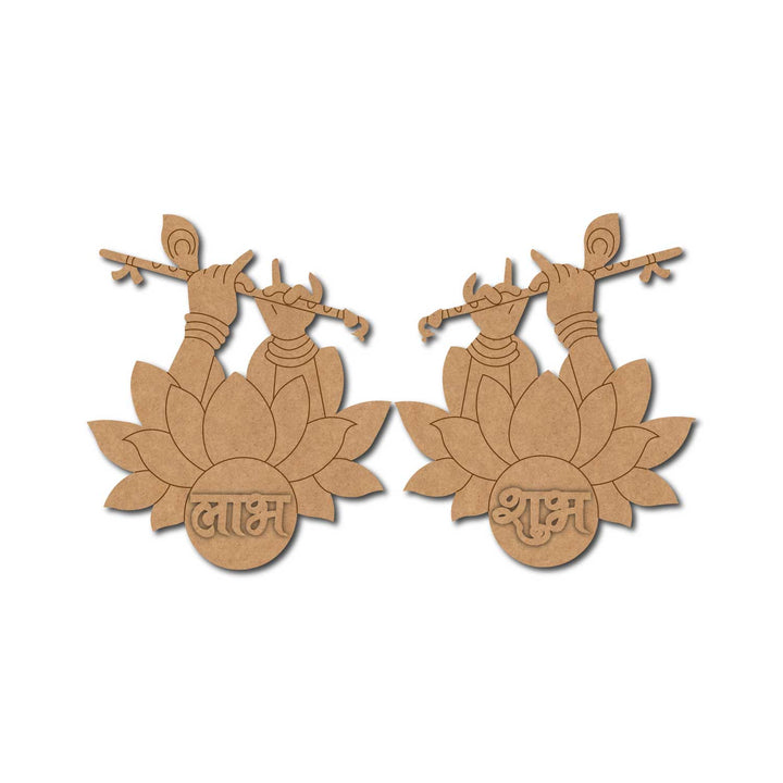 Bansuri Lotus Shubh Labh Set Pre-Marked MDF