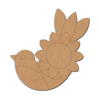 Bird Floral Pre-Marked MDF Diya Tealight Holder