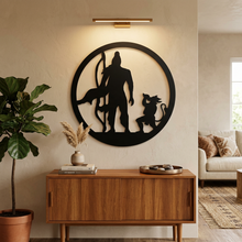 Black Rama and Hanuman Silhouette Art