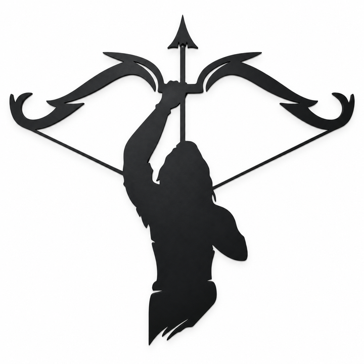 Black Silhouette Rama Wall Art