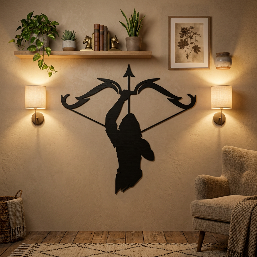 Black Silhouette Rama Wall Art