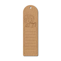 Boy Studying Bookmark Pre Marked MDF Design 1