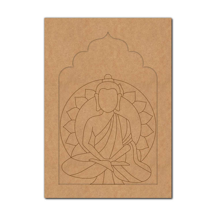 Buddha Jharokha Pre Marked MDF Design 2