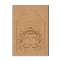 Buddha Lotus Jharokha Pre Marked MDF Design 1