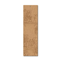 Cat Plants Bookmark Pre Marked MDF Design 1