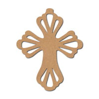 Christian Cross Cutout MDF Design 3