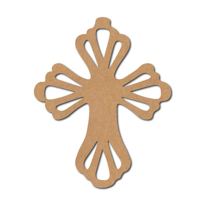 Christian Cross Cutout MDF Design 3