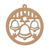 Christmas Bells Ornament Cutout MDF Design 1