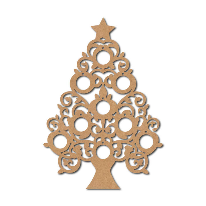 Christmas Tree Cutout MDF Design 9