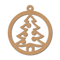 Christmas Tree Ornament Cutout MDF Design 1