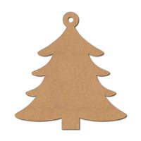 Christmas Tree Ornament Cutout MDF Design 2