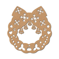 Christmas Wreath Cutout MDF Design 1