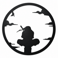 Circular Flute Player Silhouette Wall Art