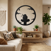 Circular Flute Player Silhouette Wall Art