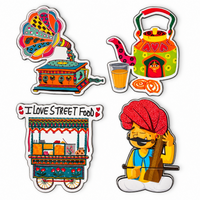 Colourful Indian-Themed Fridge Magnet Collection