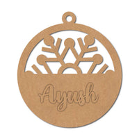 Customized Christmas Ornament Base MDF Design 1