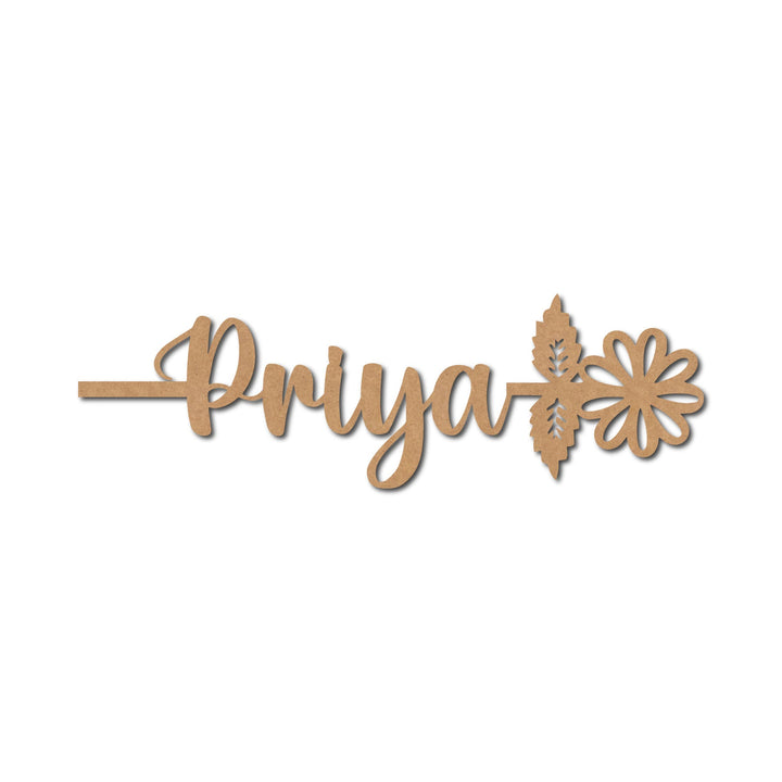 Customized Flower Bookmark MDF Design 1