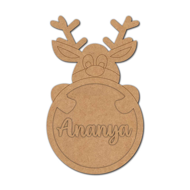 Customized Reindeer Christmas Base MDF Design 1
