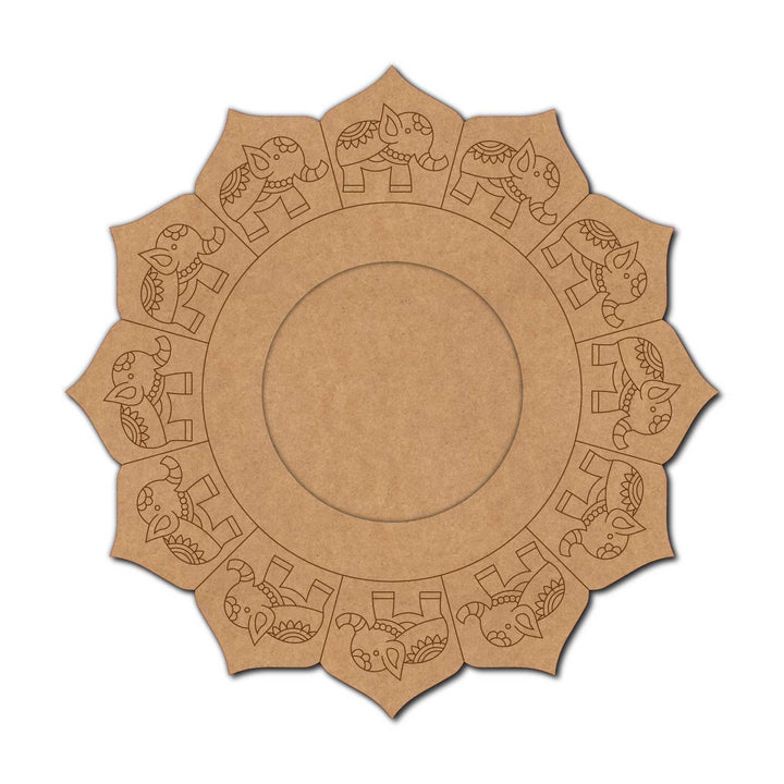 Elephant Pre-Marked MDF Diya Tealight Holder