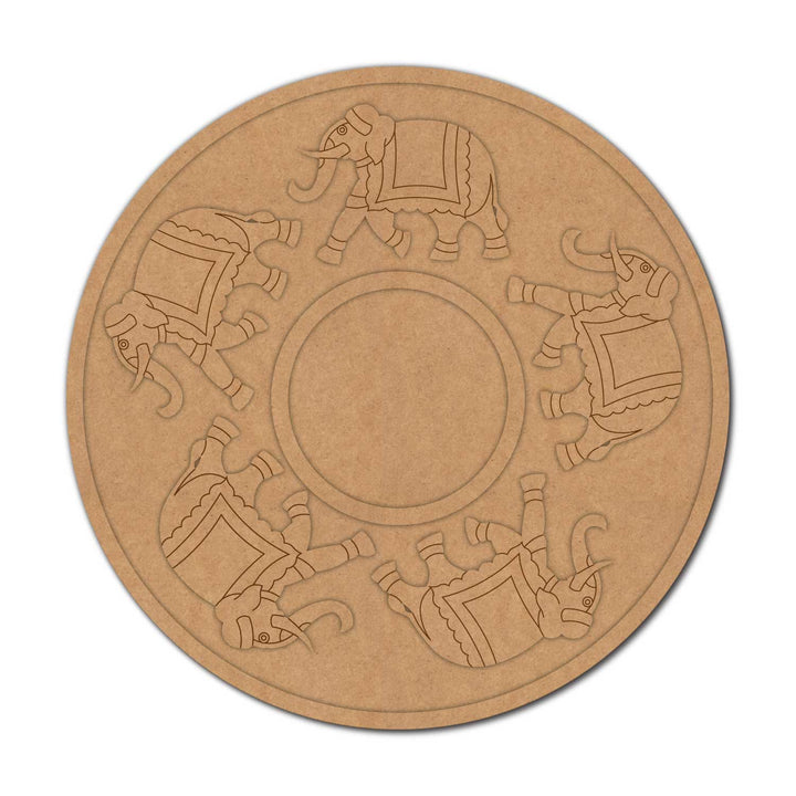 Elephant Pre-Marked MDF Diya Tealight Holder