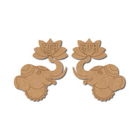 Elephant Lotus Shubh Labh Pre-Marked MDF Base