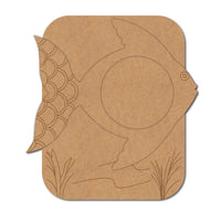 Fish Pre-Marked MDF Diya Tealight Holder