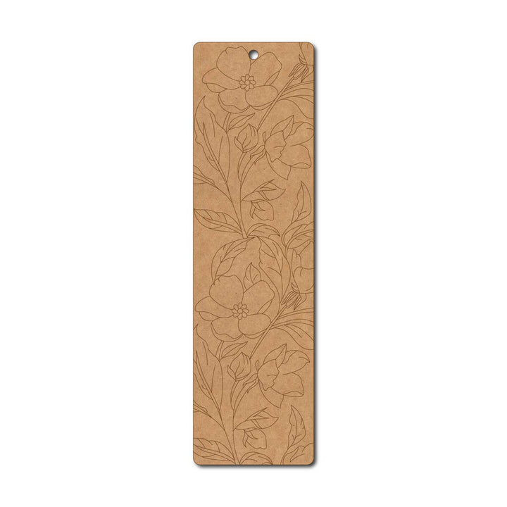 Floral Bookmark Pre Marked MDF Design 1