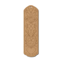 Floral Bookmark Pre Marked MDF Design 3