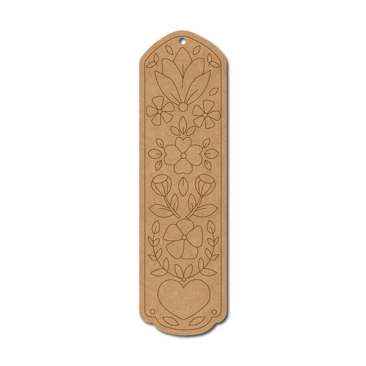 Floral Bookmark Pre Marked MDF Design 3