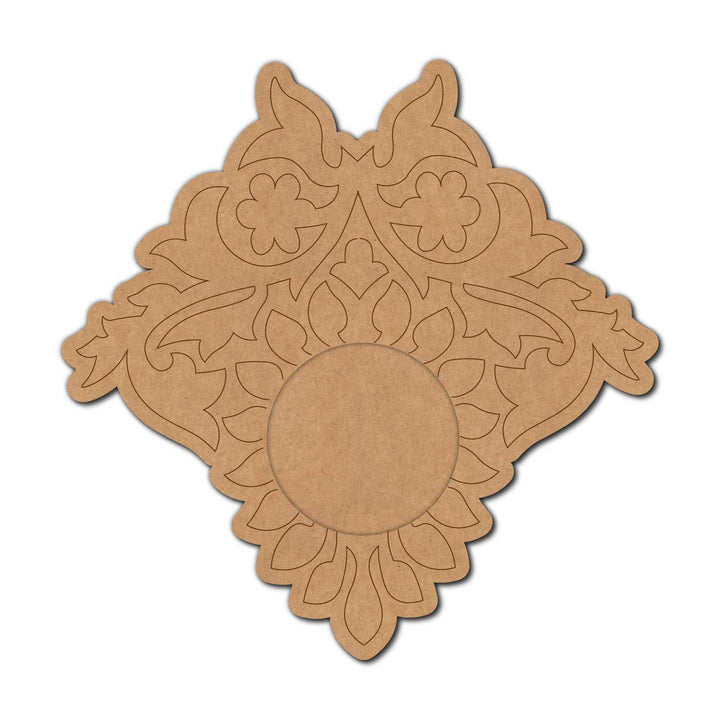 Floral Pre-Marked MDF Diya Tealight Holder