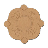 Floral Pre-Marked MDF Diya Tealight Holder