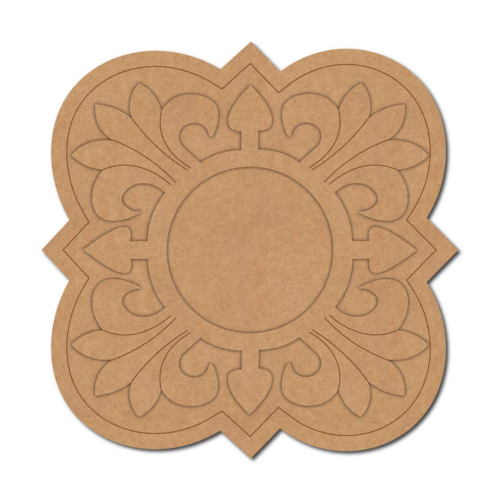 Floral Pre-Marked MDF Diya Tealight Holder