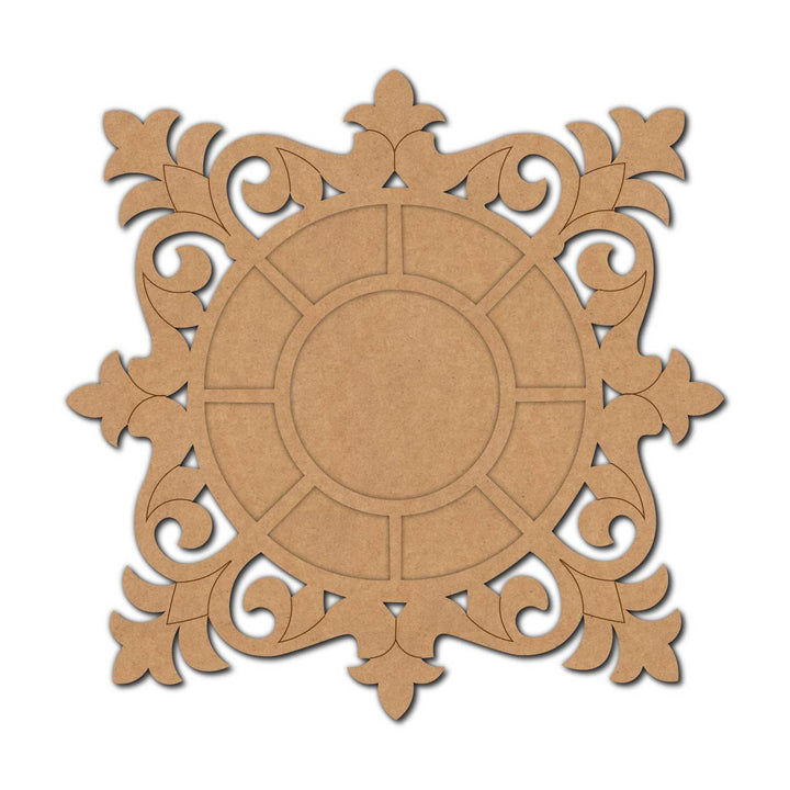 Floral Pre-Marked MDF Diya Tealight Holder
