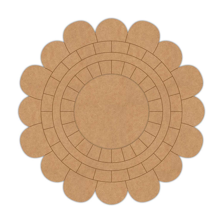Floral Pre-Marked MDF Diya Tealight Holder