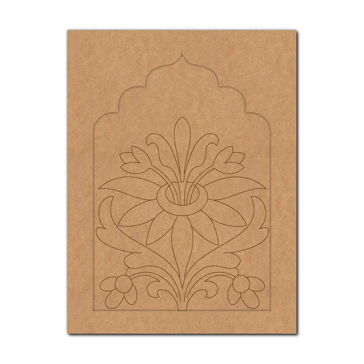 Floral Jharokha Pre Marked MDF Design 4