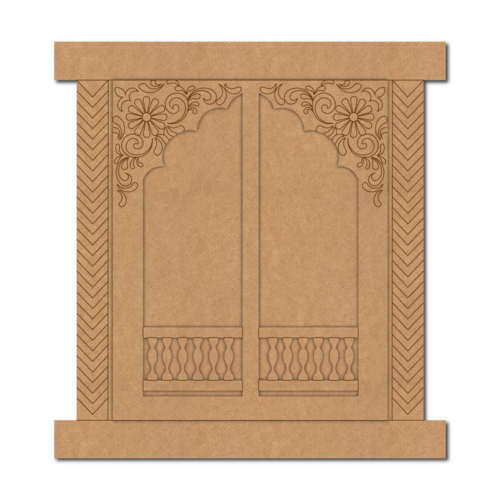 Floral Jharokha Pre Marked MDF Design 6