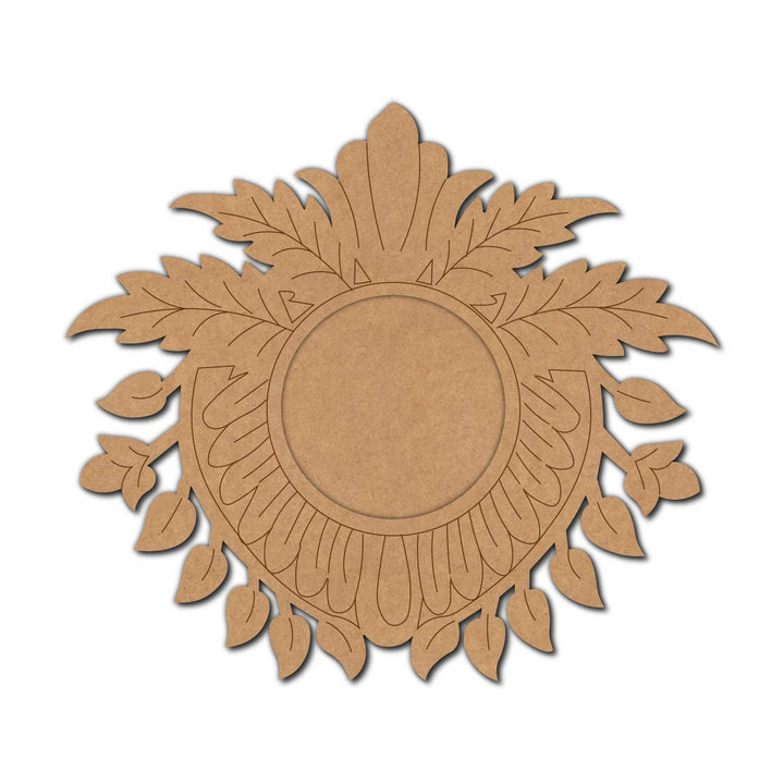 Floral Leaves Pre-Marked MDF Diya Tealight Holder