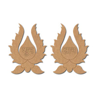 Floral Shubh Labh Pre-Marked MDF Base