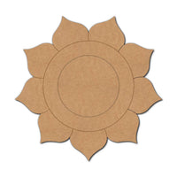 Flower Pre-Marked MDF Diya Tealight Holder