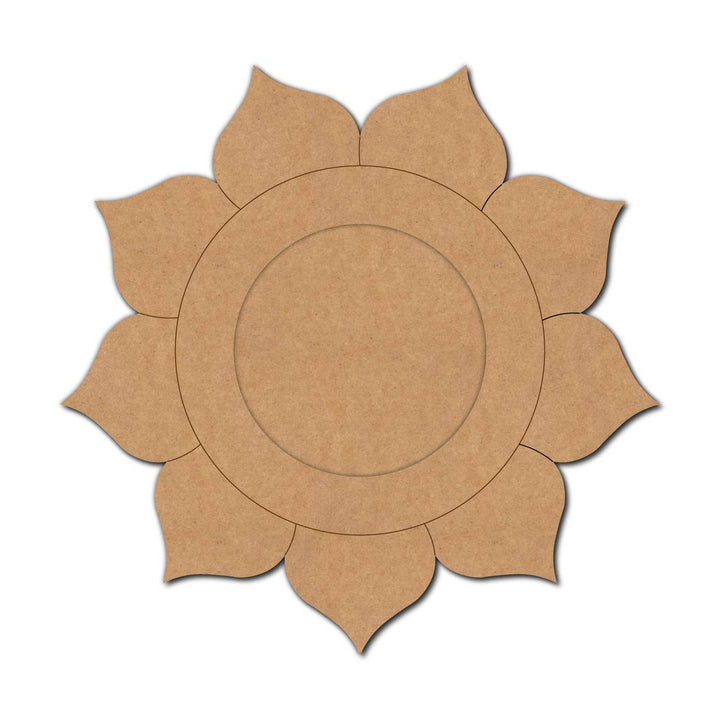 Flower Pre-Marked MDF Diya Tealight Holder