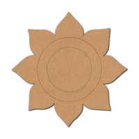 Flower Pre-Marked MDF Diya Tealight Holder